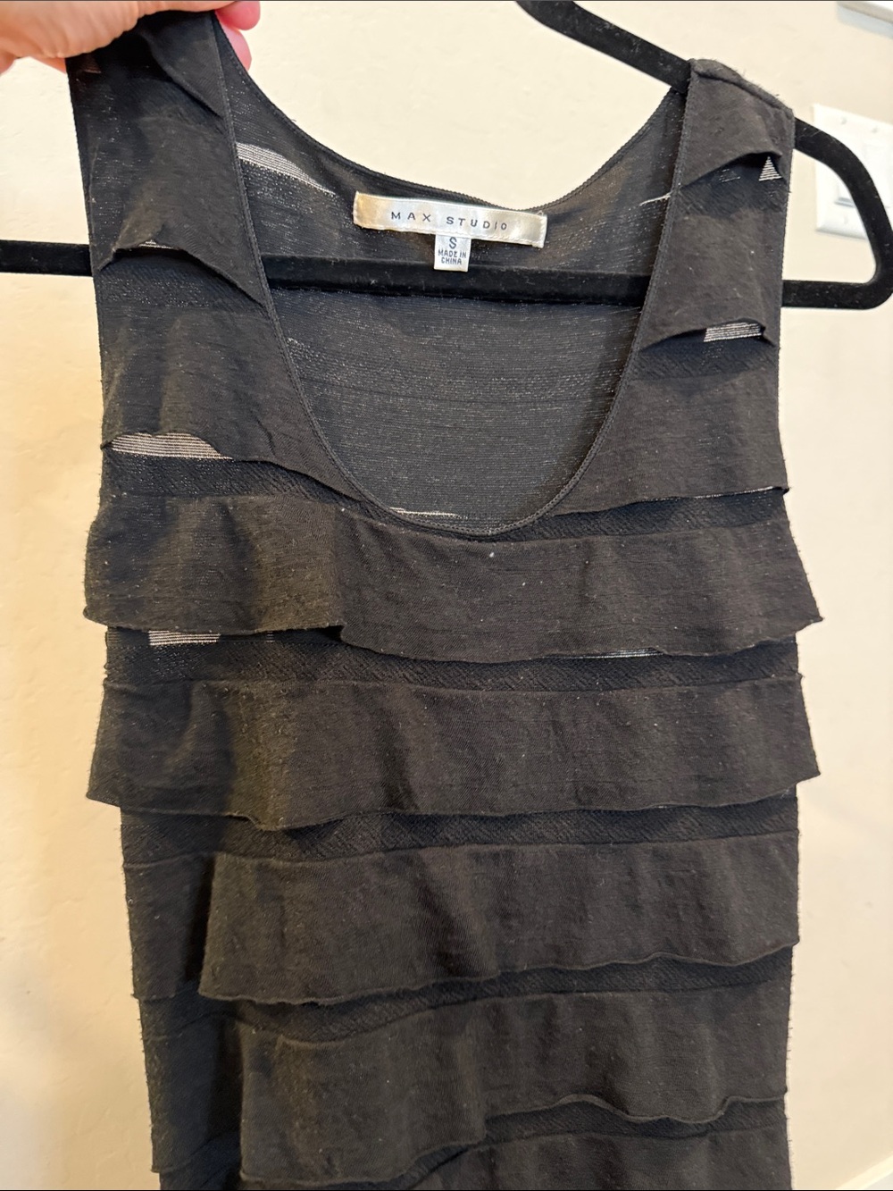 Max Studio Black Ruffled Maxi Dress - Picture 4 of 4